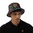 thumbnail image 6 of Daiia Mandala Colorful Pattern Bucket Hat - Trendy Cotton Sun Hat for Beach, Golf, Fishing - Fun Outdoor Vacation Boonie for Men and Women, 6 of 9