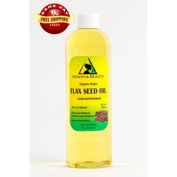 FLAX SEED OIL ORGANIC CARRIER VIRGIN COLD PRESSED PURE 36 OZ