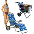 thumbnail image 5 of Beach Cart Chair – 2 in 1 Turns from Cart to Beach Chair – Large Wheels – Easy to Use – Large Capacity – Flower Pattern, 5 of 6
