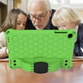 thumbnail image 5 of Dteck Kids Case For Samsung Galaxy Tab A 10.1 Inch Model SM-T510/SM-T515 2019 with PET Screen Protector, Light Weight Shockproof Handle Kickstand Protective Cover With Shoulder Strap, Green/Black, 5 of 7