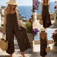 thumbnail image 2 of Womens Loose Sleeveless Jumpsuits Open Back Adjustable Spaghetti Strap Long Pant Romper Jumpsuit, 2 of 7