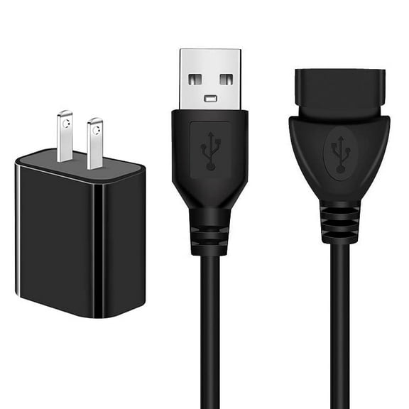 5FT Charger Adapter Cable for Etsfmoa LED Beanie Hat with Light, PRAVETTE, Tutuko, YunTuo, Bosttor, GAFres, TAGVO, Attikee, A-Male to A-Female Charging Cord