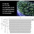 thumbnail image 4 of 1 Set 11.5x5 FT Christmas Net Lights Outdoor 360 LED White Connectable Waterproof Bush Mesh, 4 of 8
