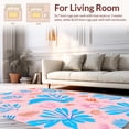 thumbnail image 2 of ODIKA 4'x6' Machine Washable Non-Slip Area Rug, Playful Vibes with Marine Animal Motifs High Traffic Rug, Pink, 284486, 2 of 7