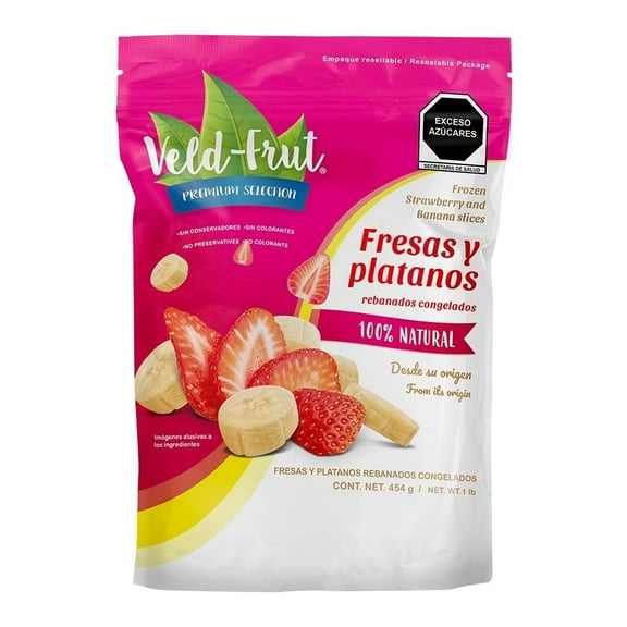 Fresas y plátano congelados Frunatural Veld Frut 454 g
