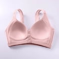 thumbnail image 4 of Fatuov No Underwire Bra for Women Front Closure Breathable Fabric Bra Push Up Full Coverage Sleep Bralette 40A, 4 of 5