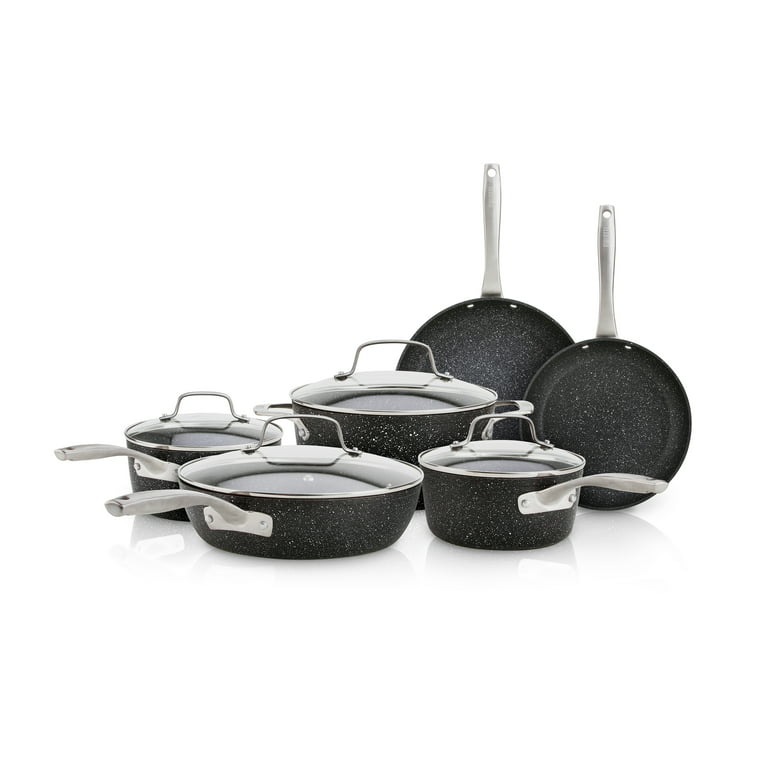 New Bialetti 15-Pc. Aluminum Non-Stick Cookware Set with Soft-Touch  Handles. NIB