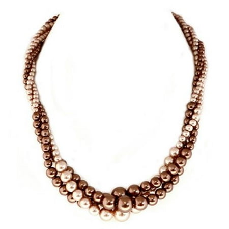 - C Jewelry Topaz Mixed Glass Pearl Twist Necklace