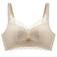 thumbnail image 7 of Comfortable Lace Bra No Steel Ring Adjustable Underwear Breathable Lifting Design for Everyday Wear #Beige,XL, 7 of 7