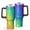 Black-2, variant on 40oz Tumbler with Handle and Straw, Vacuum Insulated Stainless Steel Travel Mug, Fits Car Cup Holder, Neon Rainbow Print