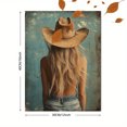thumbnail image 3 of Qisvanset Framed Canvas Wall Art, 12x16 Inch Romans Blue Coastal Cowboy Bible Wall Print, 3 of 5