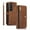 Brown, variant on Compatible with Samsung Galaxy Z Fold 6 5G Wallet Case, 2 in 1 Magnetic Wallet Case with Card Holder, Zipper, PU Leather Flip Cover Case with Detachable Long Shoulder Strap,Card Slots, Black