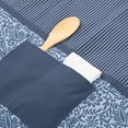 thumbnail image 4 of Mainstays Chef Kitchen Apron, 28" x 32" Cotton Apron with Pocket for Cooking, Baking, Gardening, Blue Floral Stripe, 4 of 7