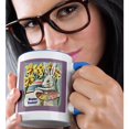 thumbnail image 2 of 3drose, Easter Rabbit Artist, 11oz Two-tone Blue Mug, 2 of 6