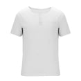 thumbnail image 5 of Ohufall Tee Shirts for Men Casual Cotton Linen Button Henley Tees Plus Size Lightweight Short Sleeve T-shirts, 5 of 8