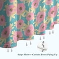 thumbnail image 6 of Pioneer Flower Floral Print Pattern Shower Curtain 72"x72" ,Bathroom Decorative Shower Curtains Set with 12 Hooks,Modern Waterproof Washable Shower Curtain, 6 of 6