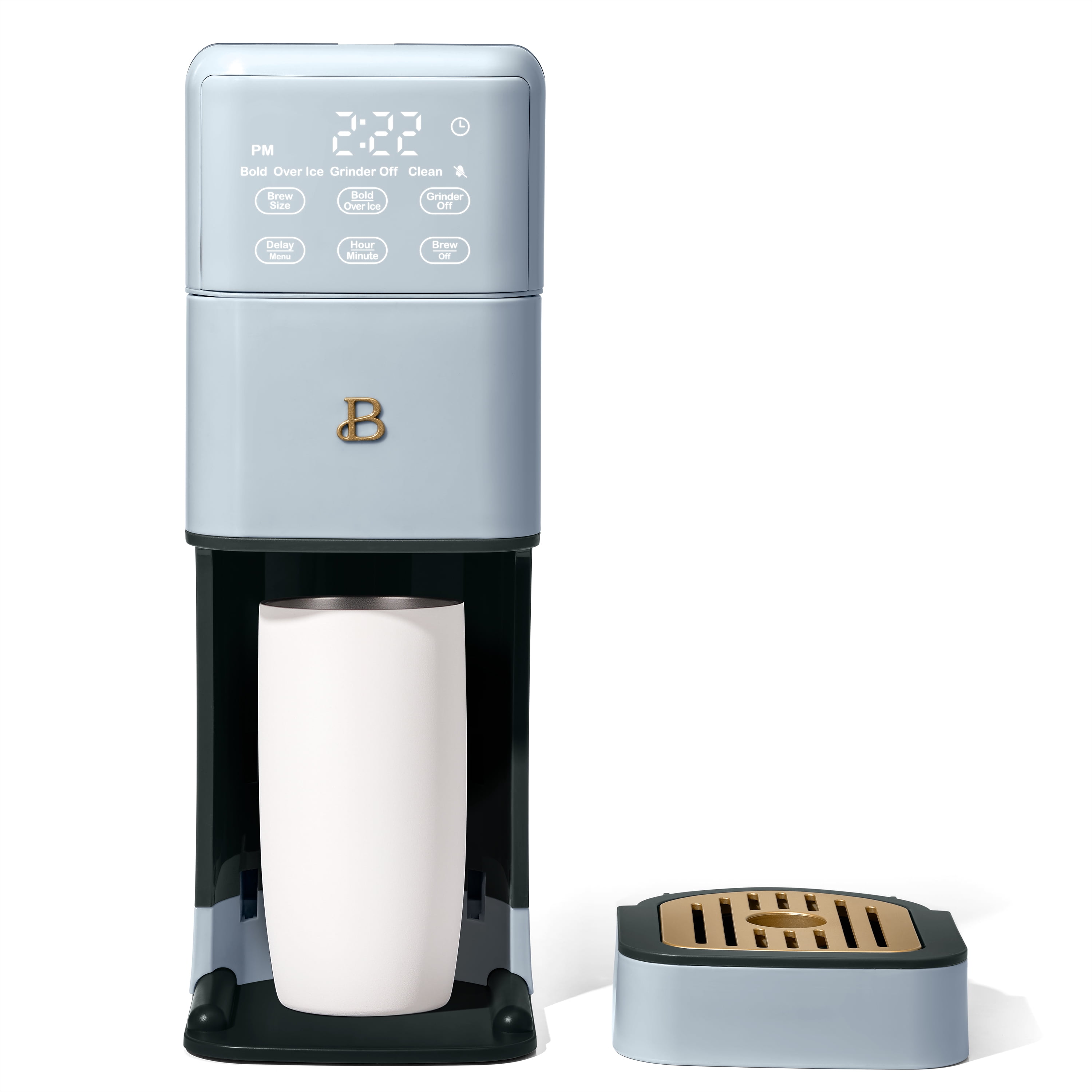 Beautiful Perfect Grind™ Programmable Single Serve Coffee Maker, Cornflower Blue by Drew Barrymore