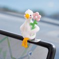 thumbnail image 5 of Cute White Duck Car Dashboard Ornament Resin Figurine Auto Center Console Screen Decor, Adorable Vehicle Interior Desktop Display Decoration, 5 of 8