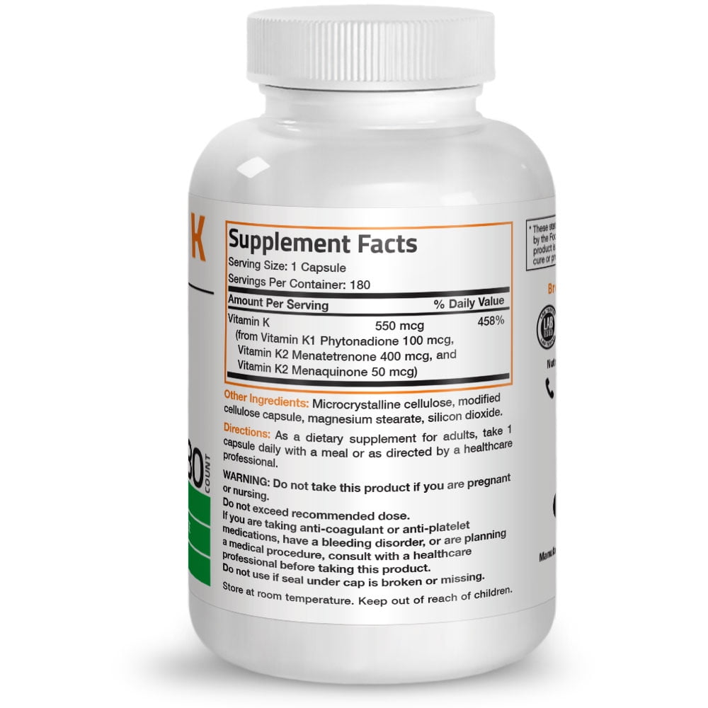 Buy Bronson Vitamin K Triple Play (Vitamin K2 MK7 / Vitamin K2 MK4