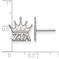 thumbnail image 2 of 925 Sterling Silver Rh-plated LogoArt Zeta Tau Alpha XS Post Earrings; for Adults and Teens; for Women and Men, 2 of 2