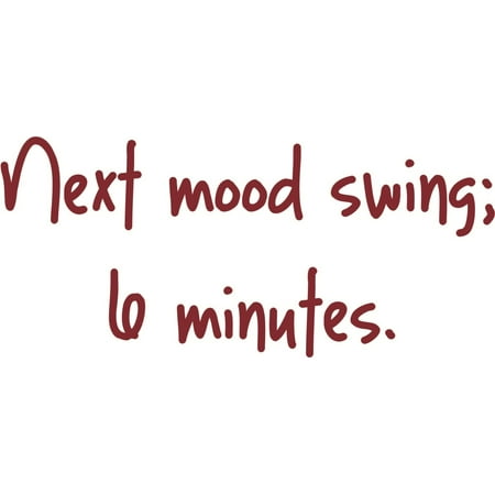 Do It Yourself Wall Decal Sticker Next Mood Swing 6 Minutes Funny Lettering Quote Girl Bedroom Or Car Bumper 6 X18