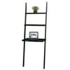 5 Tier Leaning Wall Shelf Walnut Finish