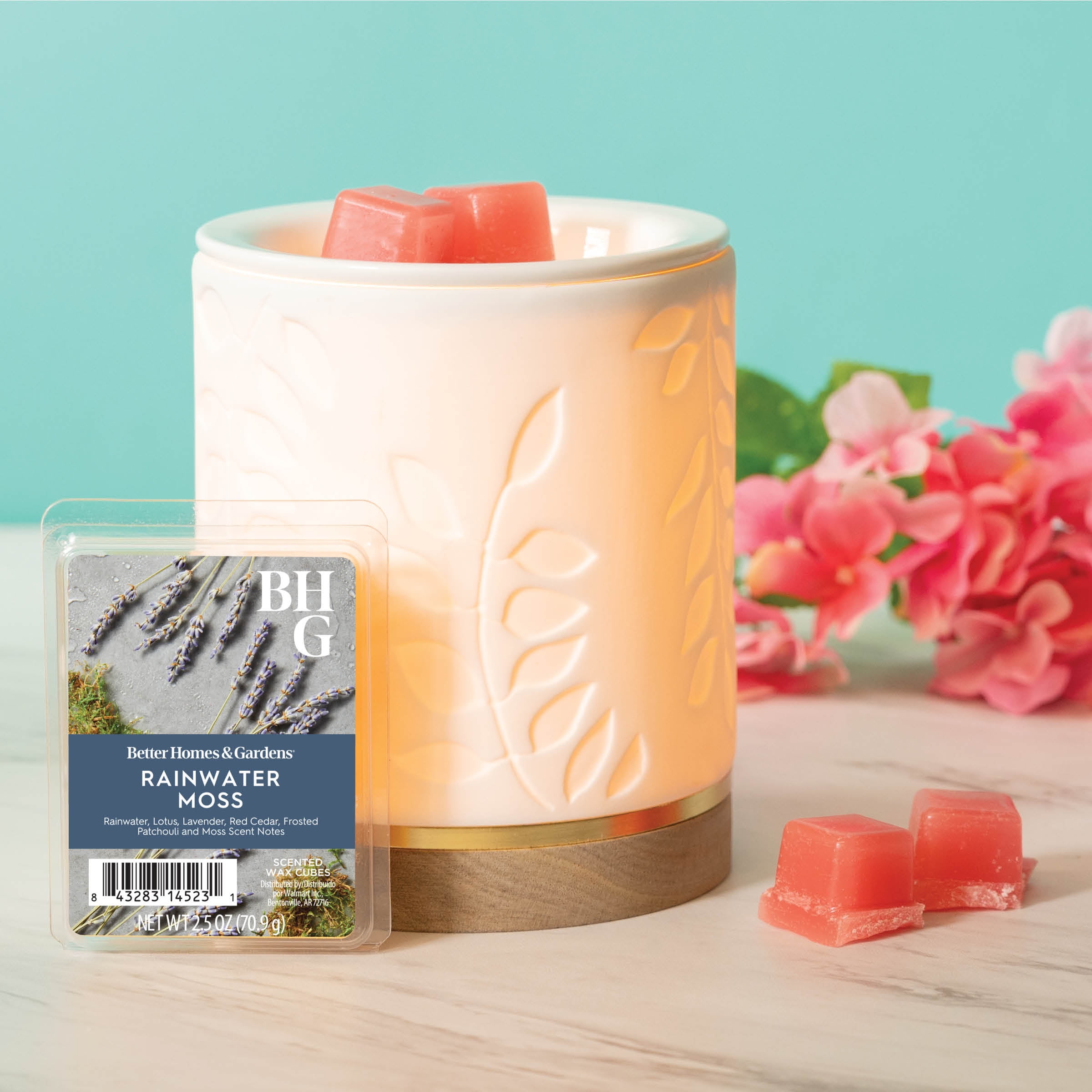 Rainwater & Moss Scented Wax Melts, Better Homes & Gardens, 2.5 oz (1-Pack)