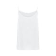 thumbnail image 6 of Linen Tank Tops for Women V Neck Spaghetti Strap Camisole Causal Sleeveless Gauze Blouse Summer Flowy Cami Shirt,White ,XL, 6 of 8