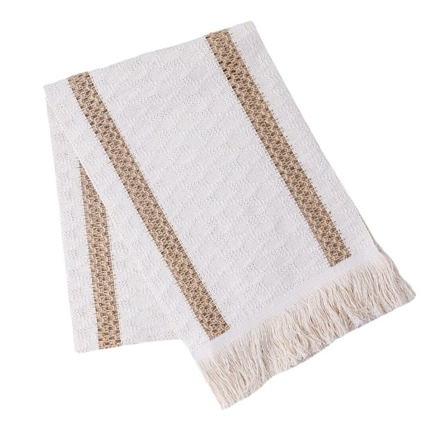 Bandera de mesa de macramé, camino de mesa de ganchillo, patrón de mantel individual, camino de mesa de algodón americano 11.81x70.87 pulgadas
