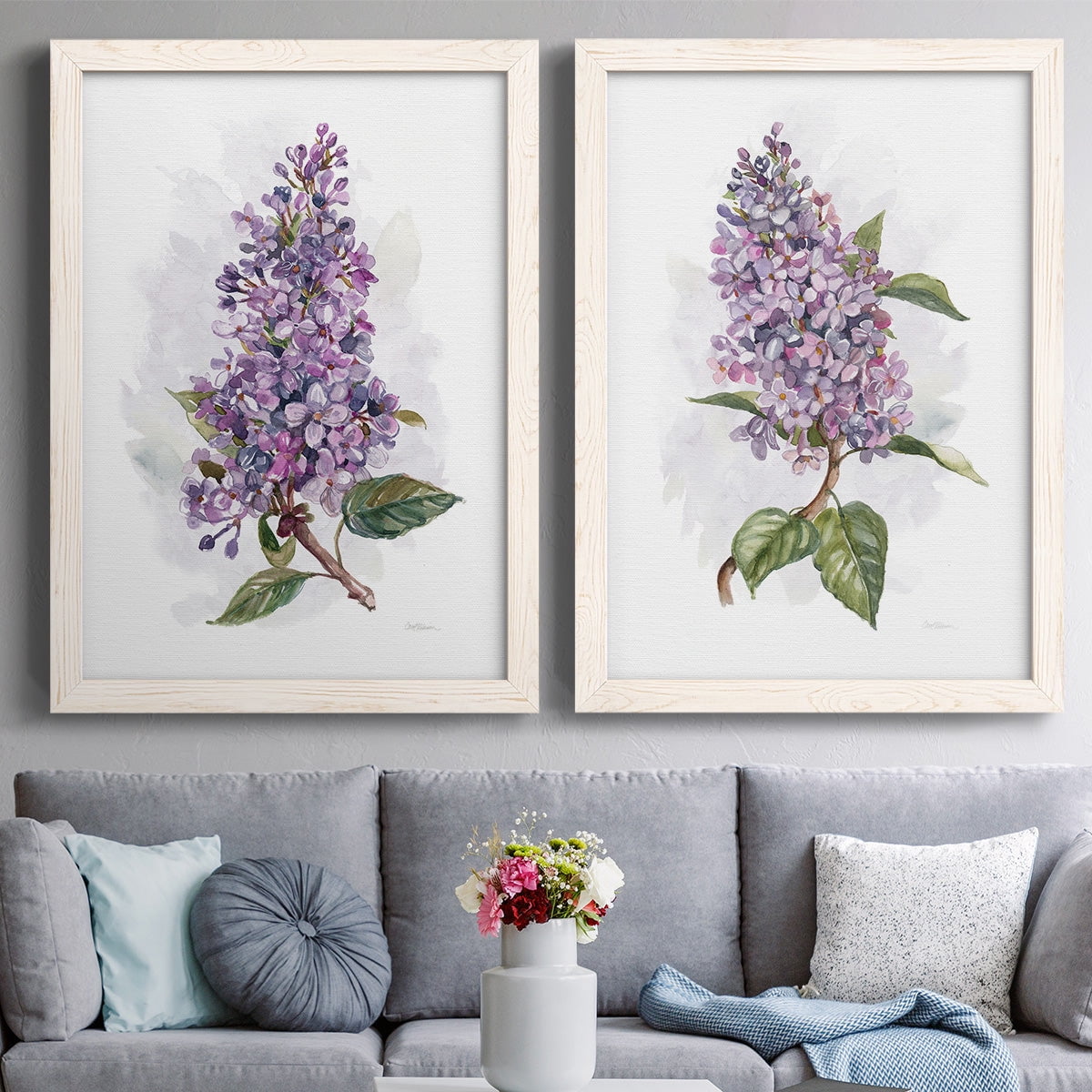 Awash in Lilac I - Premium Framed Canvas 2 Piece Set - Ready to Hang