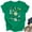 Green, variant on Womens T‑Shirts Y2K Cut Out Graphic Crop Tops Tees Summer Stretchy Slim Street Wear T Shirts