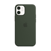 Angle View: iPhone 12 mini Silicone Case with MagSafe - Cypress Green