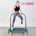 thumbnail image 4 of HolaHatha Foldable Mini Trampoline with Adjustable Handle, 40 Inch, Blue, 4 of 10
