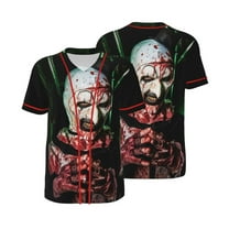 Terrifier Merch Baseball Jersey Unisex Halloween Horror Movie Horror Style V-Neck Short Sleeve T-Shirt