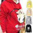 thumbnail image 2 of Sweatshirt Cat Lovers Hoodie Kangaroo Dog Pet Paw Pullovers Cuddle Pouch Sweatshirt Pocket Animal Ear Hooded, 2 of 5