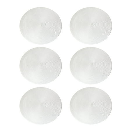 

6pcs pp environmentally friendly placemats solid color heat insulation mats decorative mats