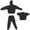Black, variant on Yihuala Detailed 3Pieces Outfit For 1/12 Action Figure Soldier with Hooded Top Pants And Tees for Figure Doll Display Dressingup