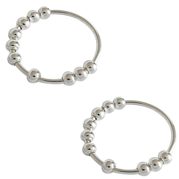 Anillos para mujer, regalos para mujer, espiral, cuentas giratorias, cuentas para la ansiedad, ideal para anillos de cuentas femeninos.