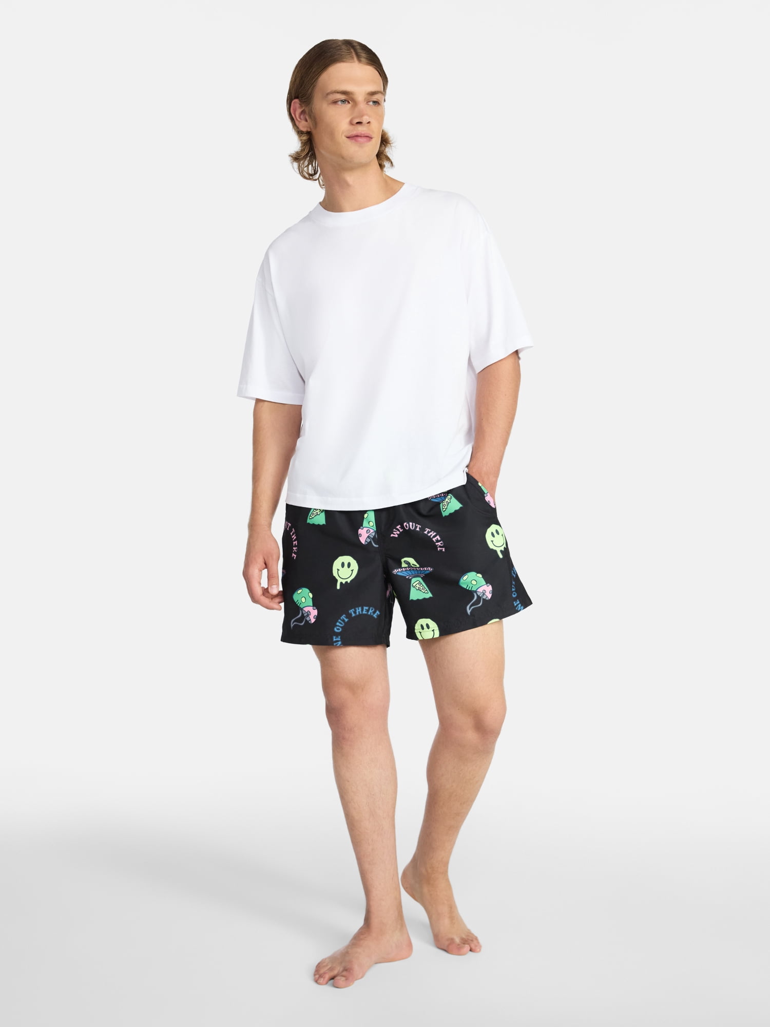 No Boundaries Swim Trunks, 5" Inseam, Men's S-5XL