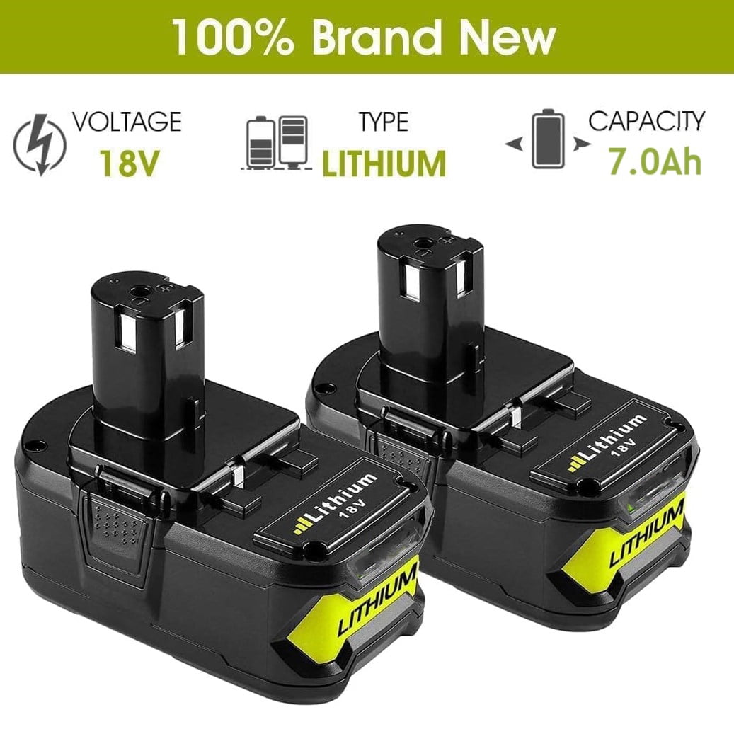 2Pack 8.0Ah P108 battery compatible with Ryobi 18V One Plus battery replace P102 P104 tool