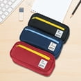 thumbnail image 4 of Large Capacity Pencil Case, Nylon Pen Pouch Zippered Desk Supply Organizer for Office Writing Tools Travel Storage, Red, 4 of 7