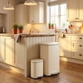 thumbnail image 4 of LAZY BUDDY 13.2 & 1.3 Gallon Kitchen Trash Can Combo, Stainless Steel Step Garbage Bin with Lid, Rectangular, 4 of 9
