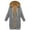 Gray, variant on Hoodies Jacket for Women Oversized Fleece Zip Up Knee Length Tunic Coat Long Sleeve Drawstring Comfy Cardigan with Pocket