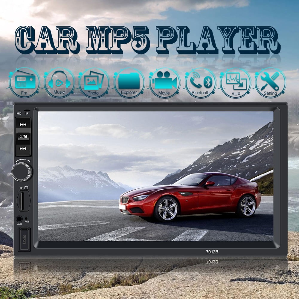 Polarlander Double DIN Car Stereo Touch Screen with Bluetooth FM Radio MP5/4/3 Player Car Audio Receiver Android Mirror Link USB/SD/AUX Hands Free Calling