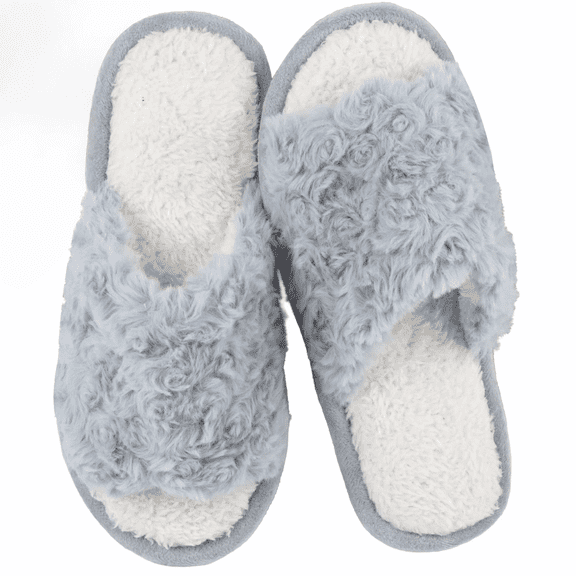 TRANSLINK Cozy Slippers Fuzzy Memory Foam Slippers Comfortable Lightweight Open Toe Ideal for Women Gift