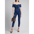 thumbnail image 2 of 3x1 Women's SIMONE Camille Lace-Up Denim Jumpsuit XS, 2 of 11