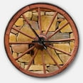 thumbnail image 1 of DesignArt Old Wooden Country Wheel Large Wall Clock, 1 of 2