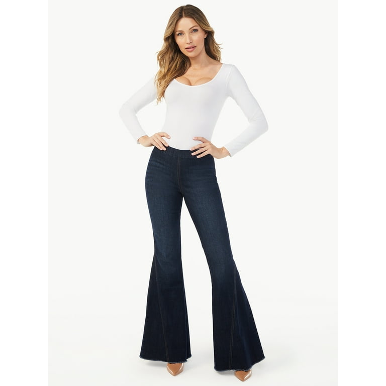 Sofia Jeans Women's Melisa Super Flare High Rise Pull On Jeans 