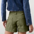 thumbnail image 4 of Bermuda Shorts for Women Summer Cargo Shorts Mid Rise Mini Length with Pockets and Belt Loops Hiking Travel Clothes, S, 4 of 6
