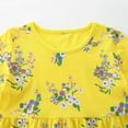 thumbnail image 3 of Bellafa 100% Cotton Cartoons Applique Jersey Dress For 2-7 Years Toddler Little Girls Summer Short Sleeve Flower Dresses 2T, 3 of 5